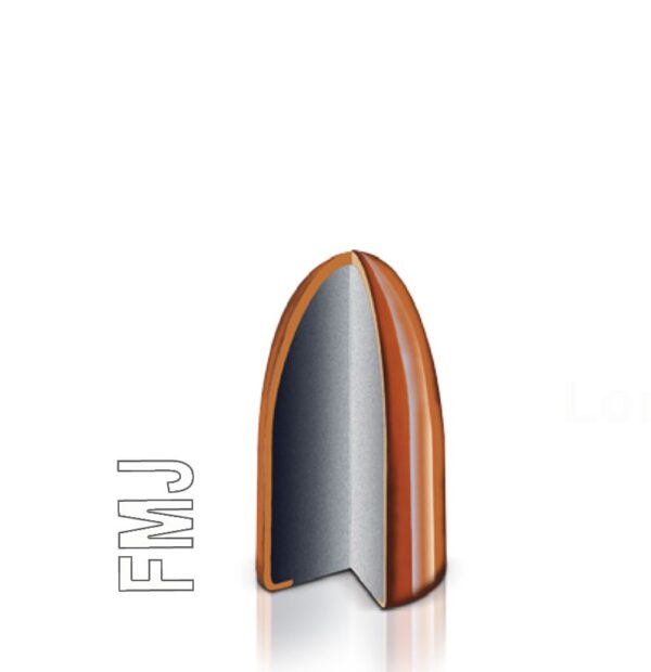 Puntas Cal. 9mm-124-FMJ  Prvi.  (100 uni.)