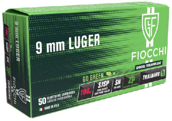 Munición FIOCCHI SN ZP - 9mm. Para. - 100 grains