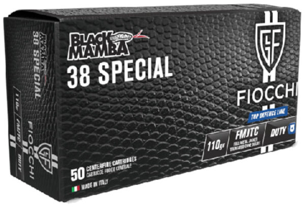 Munición FIOCCHI Top Defence BLACK MAMBA - 38 S&W Special - 110 grains - FMJTC