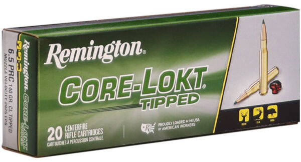 Munición metálica REMINGTON Core-Lokt Tipped - 6.5 PRC - 140 grains